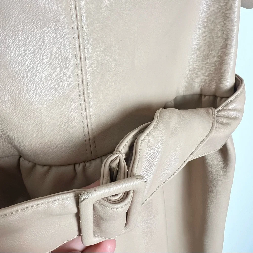 Wonder Nation Light Tan Faux Leather Dress Girls  4/5‎ XS